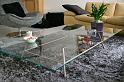 RVS tafel met glas of eiken blad